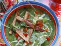 Cremige Koriandersuppe mit Speck Rezept