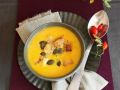 Cremige Kürbissuppe mit Brotcroutons Rezept
