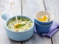 Cremige Oreganosuppe mit hartem Ei Rezept