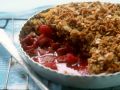 Crumble mit Himbeeren und Rhabarber Rezept
