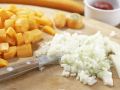 Deftiger Gemüseauflauf mit Brot Zubereitung Schritt 1 Deftiger Gemüseauflauf mit Brot Zubereitung Schritt 1