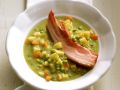 Erbsen-Kartoffelsuppe mit Schweinebauch Rezept
