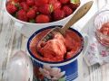 Erdbeersorbet ohne Zucker Rezept