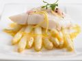 Fisch mit gebratenem Spargel und Lemonsoße Rezept