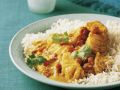Fischcurry mit Kokosmilch und Reisbeilage Rezept