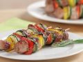 Fleischspieße mit Gemüse aus dem Ofen Rezept
