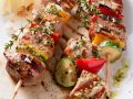 Fleischspieße mit Gemüse vom Grill Rezept