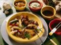 Fondue mit Fleisch und Hähnchen Rezept