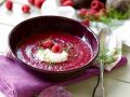 Fruchtige Rote-Bete-Suppe mit Himbeeren Rezept