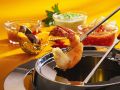 Garnelen-Fondue mit verschiedenen Saucen Rezept