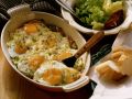 Gebackene Eier mit Schinken und Käse Rezept