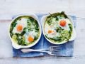 Gebackene Eier mit Spinat Rezept