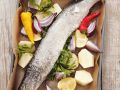 Gebackener Hecht mit Gemüse und Zitrone Rezept