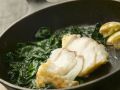 Gebratener Kabeljau mit Spinat Rezept