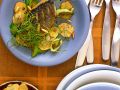 Gebratenes Doradenfilet mit Kartoffeln und Lauch Rezept