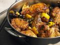 Gebratenes Hähnchen mit Oliven und Zitronen Rezept