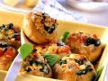 Gefüllte Champignons mit Spinat Rezept