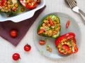 Gefüllte Paprika mit Reis und Kichererbsen Rezept