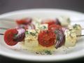 Gegrillte Käse-Tomaten-Spieße Rezept