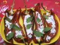 Gegrillte Spitzpaprika mit Kräuterquark gefüllt Rezept