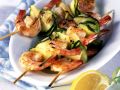 Gegrillte Zucchini-Garnelenspieße Rezept