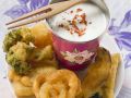 Gemüse auf Tempura-Art mit Joghurtsoße Rezept