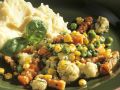 Gemüsepfanne mit Püree Rezept