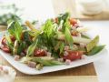 Grüner Salat mit Spargel, Tomaten und Schinken Rezept