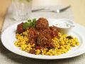 Hackklößchen auf marokkanische Art mit Couscous Rezept