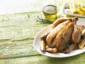 Hähnchen auf mediterrane Art mit Zitrone, Thymian und Olivenöl Rezept
