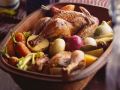 Hähnchen mit Gemüse aus dem Römertopf Rezept