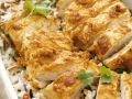 Hähnchen mit Joghurt-Currysoße und Reis Rezept
