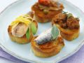 Häppchen mit Sardinen und Makrele Rezept
