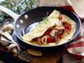 Herzhafter Pfannkuchen mit Pilzen und Paprika Rezept