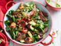 Hoisin-Rindfleischpfanne mit Shiitakepilzen Rezept