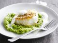 Kabeljau auf Brokkoli-Erbsen-Püree Rezept