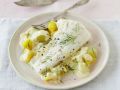 Kabeljau mit Schmorgurken und Kartoffeln Rezept