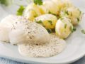 Kabeljaufilet in Senfsoße mit Kartoffeln Rezept