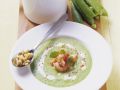 Kalte Erbsensuppe mit Minze und Krebsen Rezept