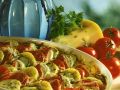 Kartoffel-Zucchini-Gratin mit Tomaten und Speck Rezept