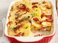 Kartoffelauflauf mit Cabanossi und Zwiebeln Rezept