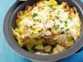 Kartoffelauflauf mit Speck, Zwiebeln und Schmand Rezept