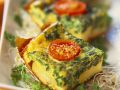 Kartoffelkuchen mit Spinat und Tomaten Rezept