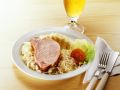 Kassler mit Kraut und Püree Rezept