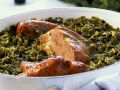 Kassler und Pinkel in Grünkohl Rezept