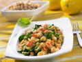 Kichererbsen-Spinat-Salat mit Tomaten Rezept