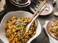 Kürbissalat mit Linsen und Mango Rezept