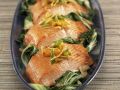 Lachs auf Mangoldgemüse Rezept