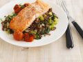 Lachs mit Linsengemüse Rezept
