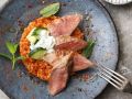 Lammrücken mit Harissa-Bulgur Rezept